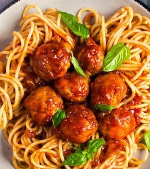 Spicy Meat ball pasta with tomato sauce